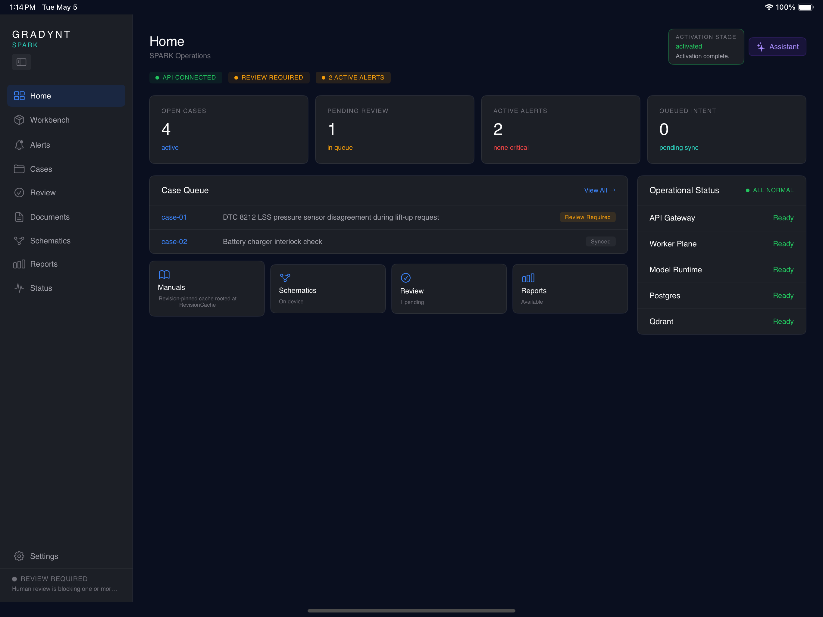 SPARK home screenshot