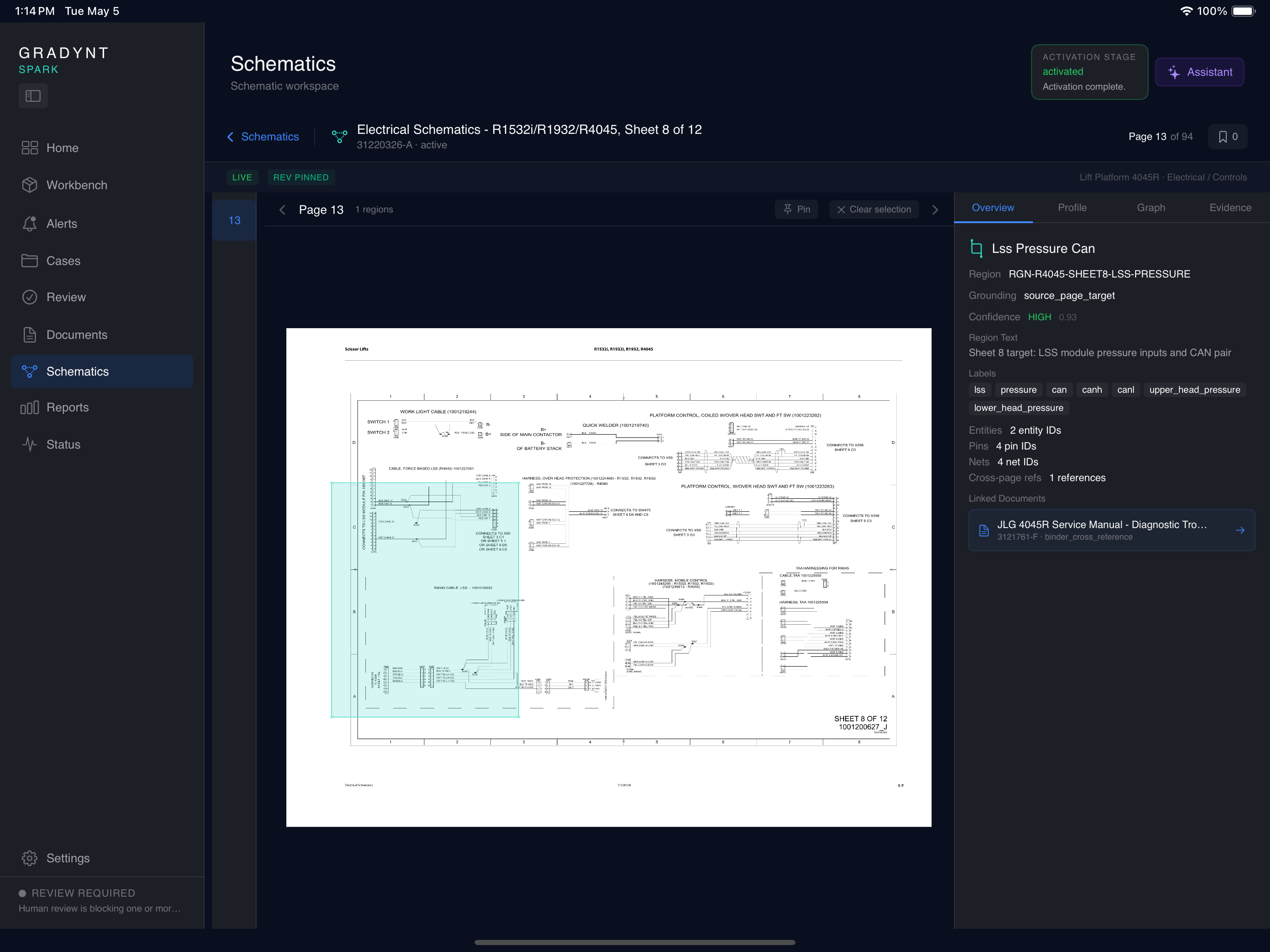 SPARK schematic target screenshot